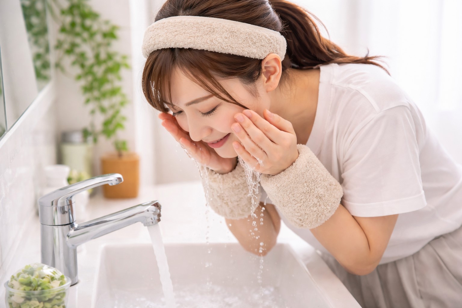 水濡れを防ぐ洗顔用アイテム