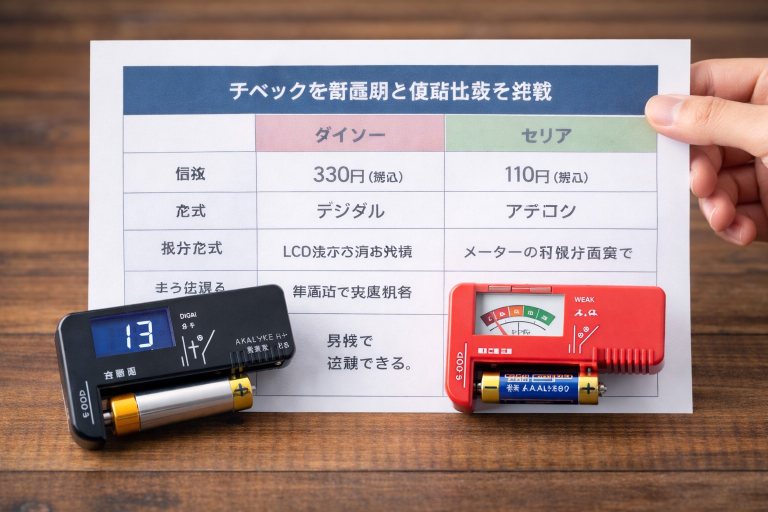 商品名とスペックを徹底比較