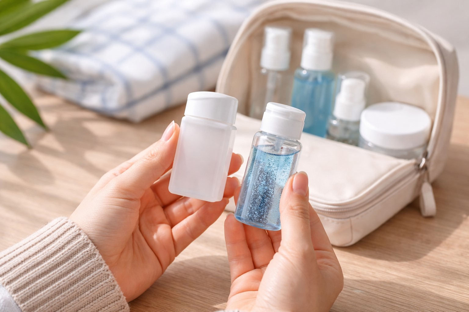 セリアのコンパクトな詰め替え容器