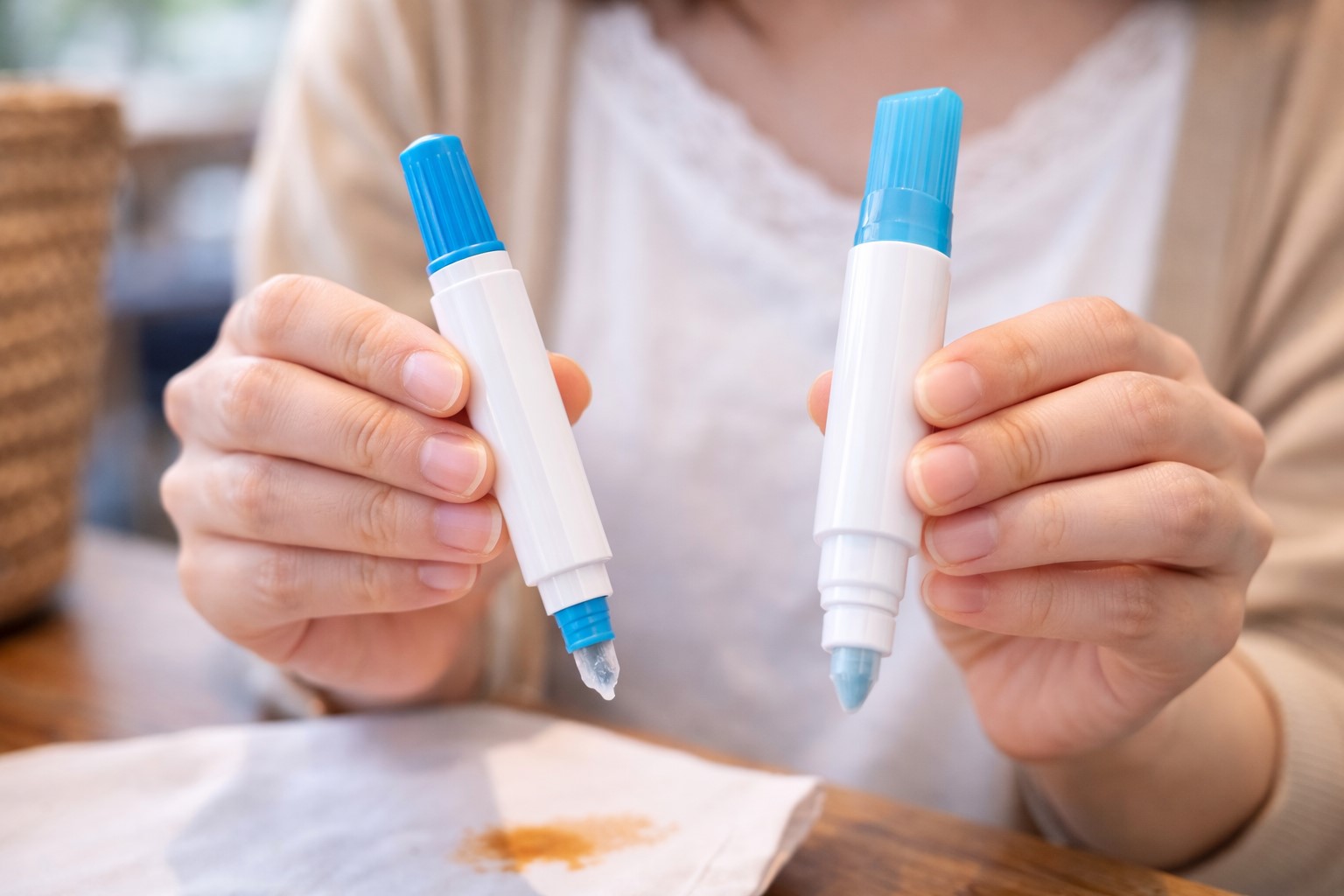 100均のシミ抜きペンとマーカーの特徴