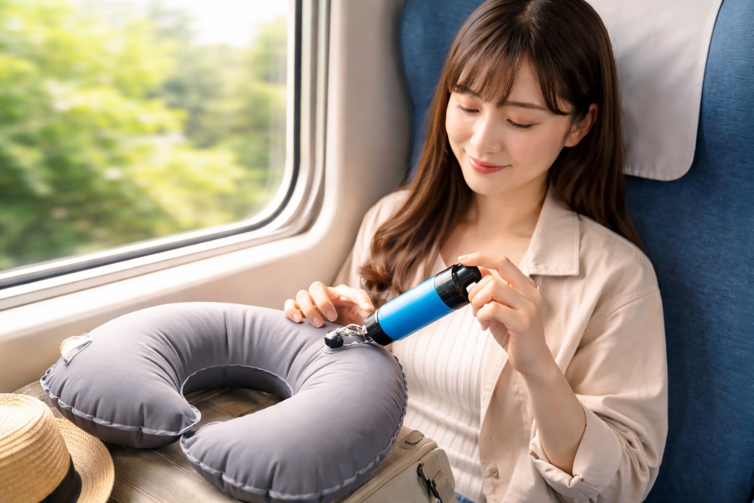 ネックピローに最適な小型サイズ