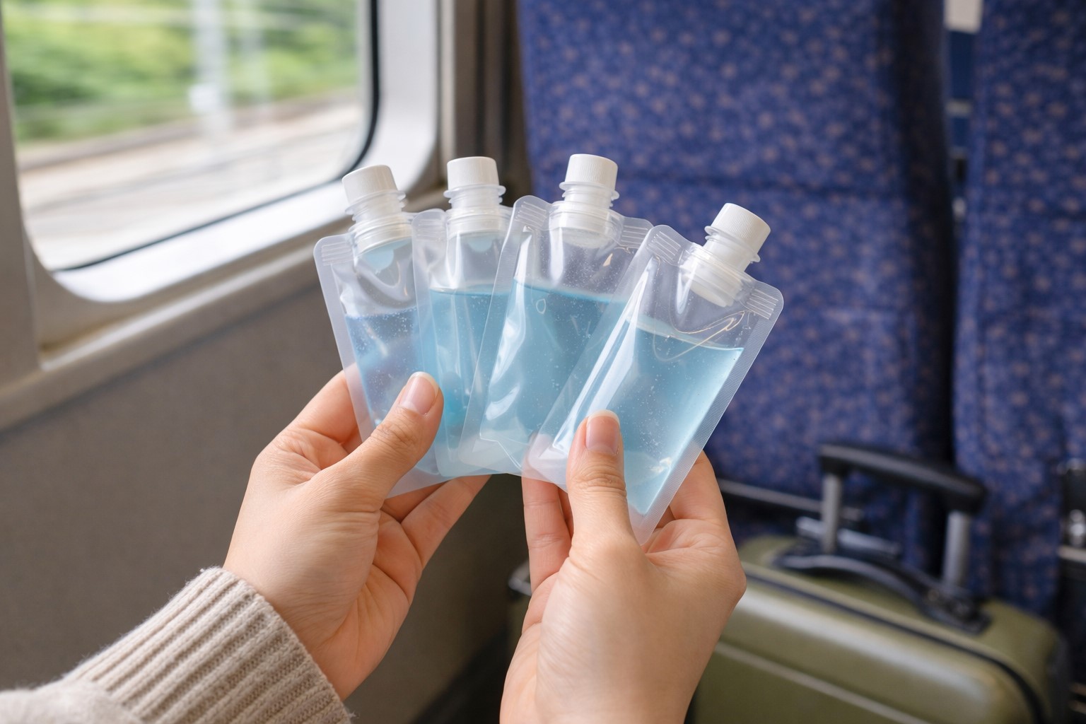 電車移動に最適な小分けパウチ