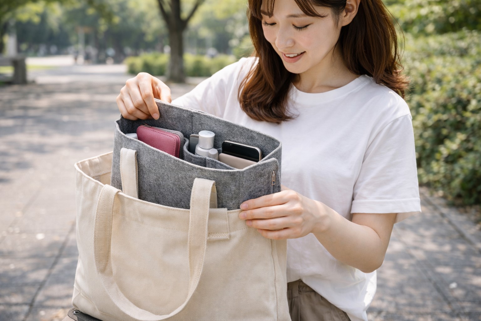 自立するフェルトはトートバッグ用に