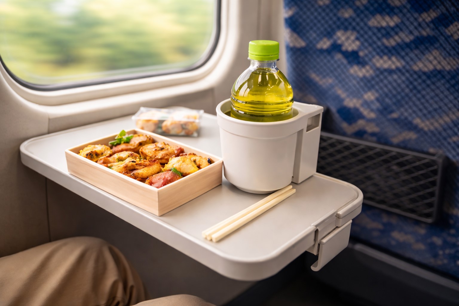 電車や新幹線の机に挟める固定グッズ