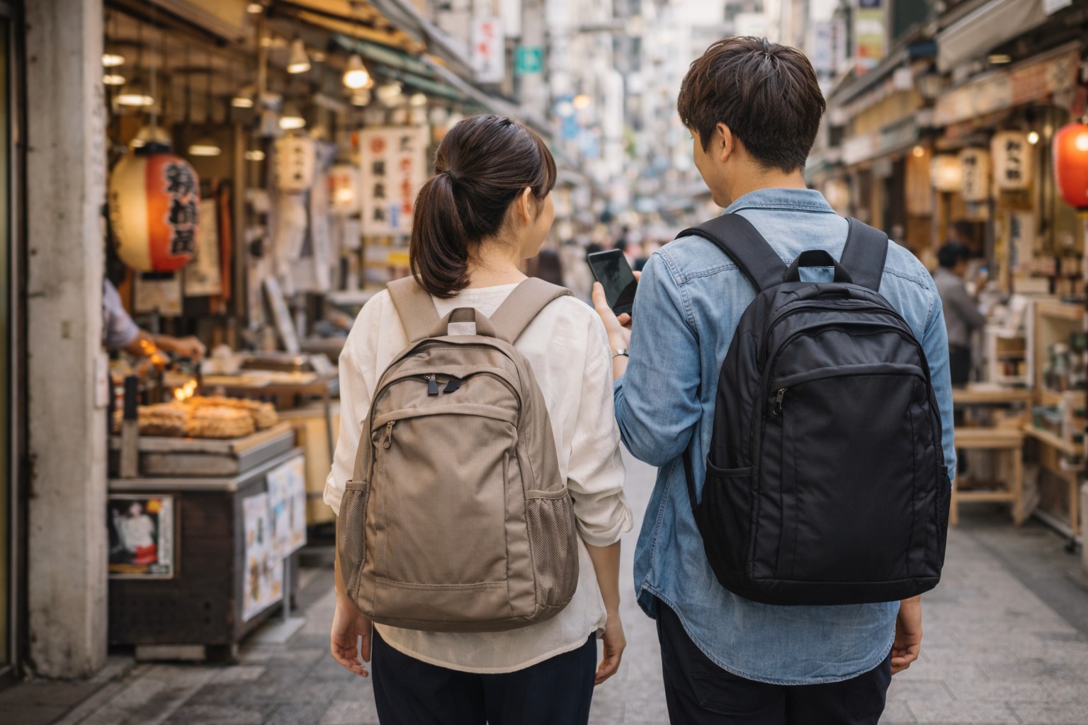 観光に便利なリュック