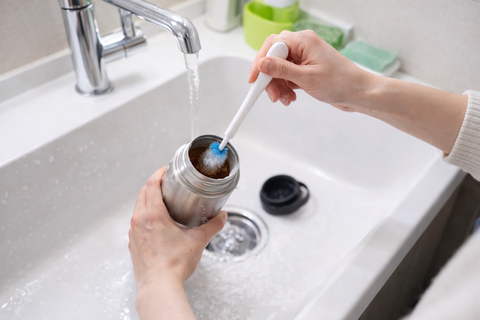 水筒の茶渋汚れもすっきり洗浄