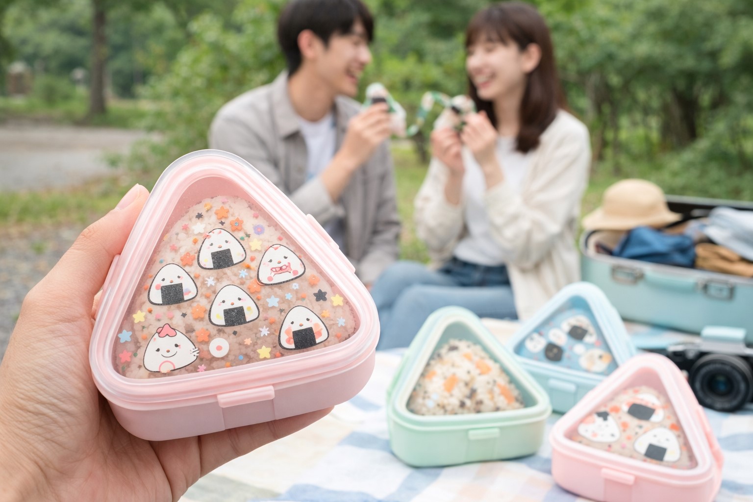 可愛いおにぎり柄で旅行の気分を上げる