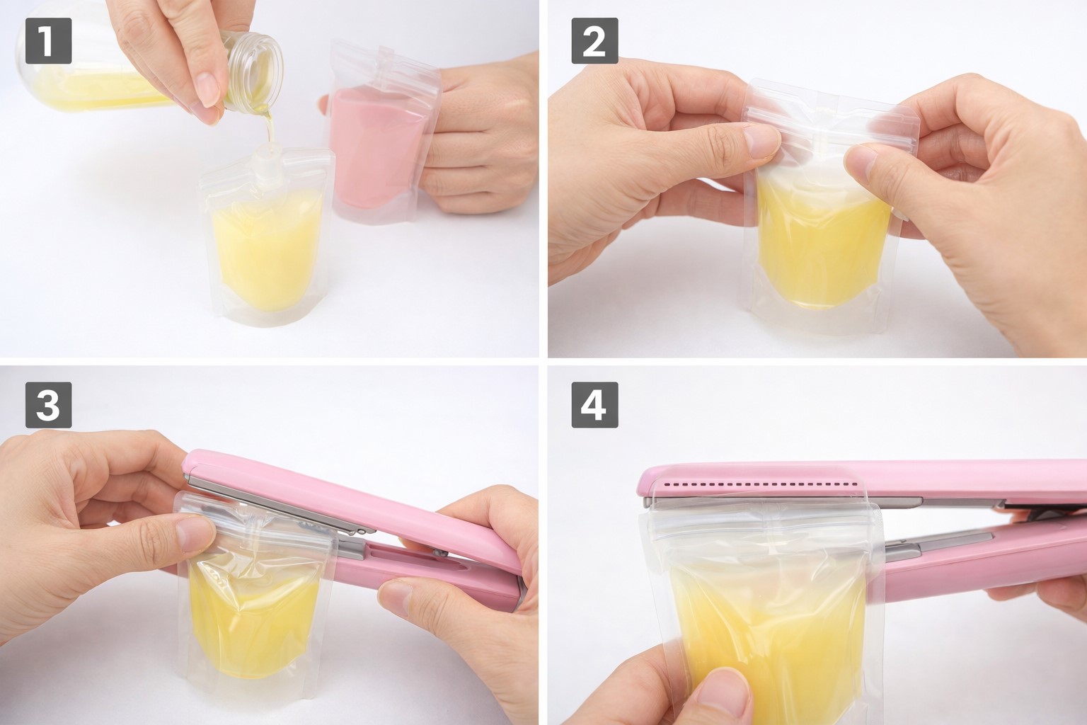 ヘアアイロンを使った具体的な作り方の手順