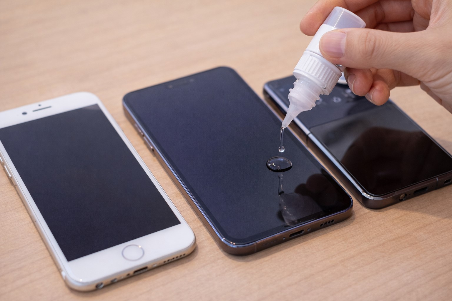 どんな機種にも塗る液体タイプ