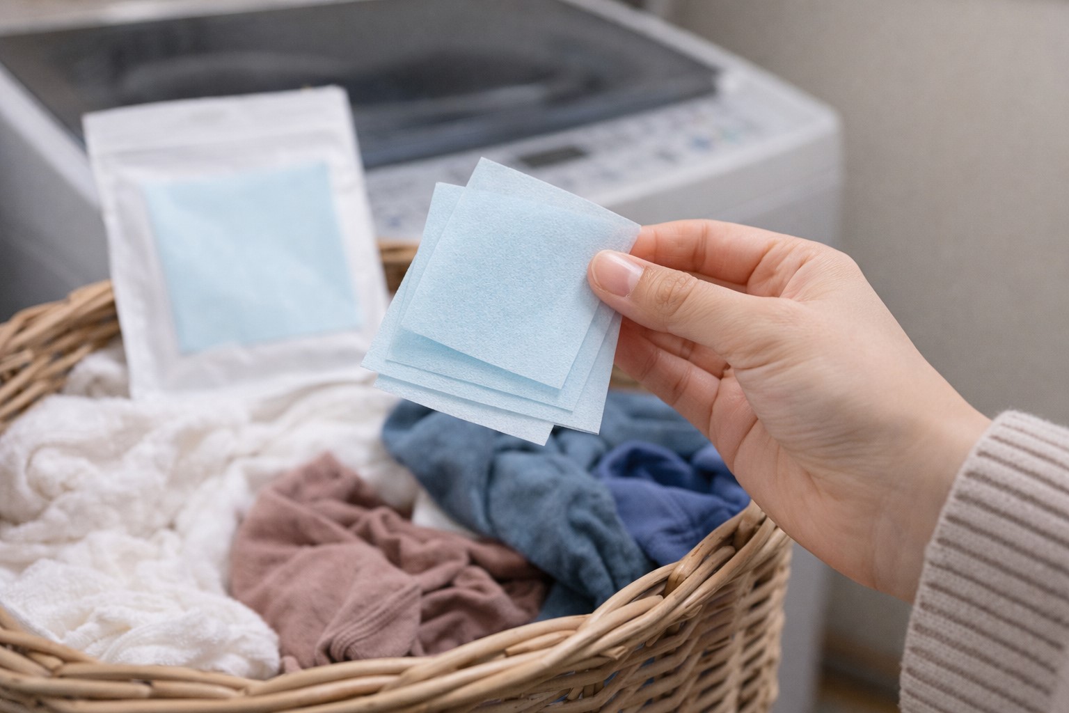 ボトル不要の洗剤シート