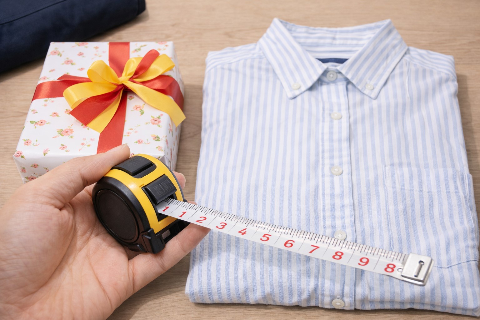 お土産や服の寸法を測り失敗を防ぐ