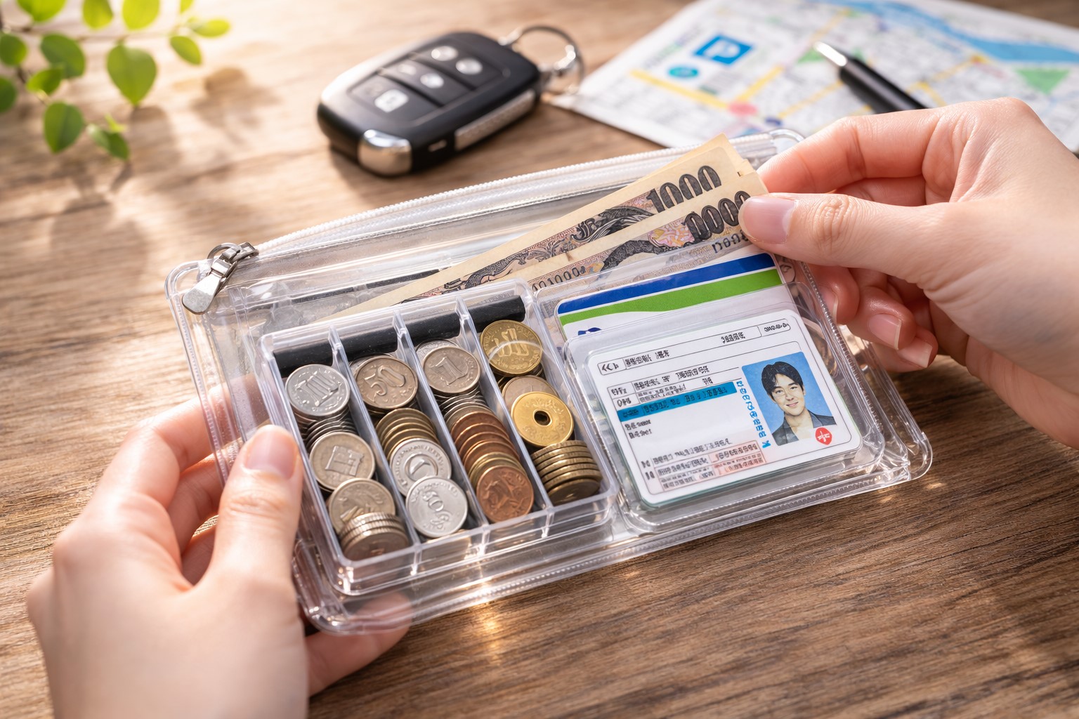 お札や免許証・駐車券の収納術