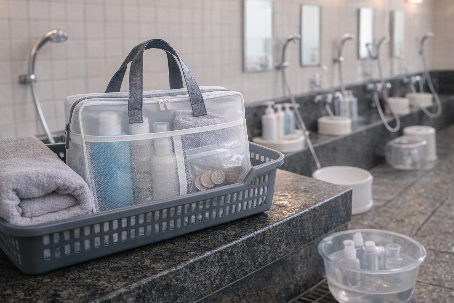 大浴場での置き場所と注意点