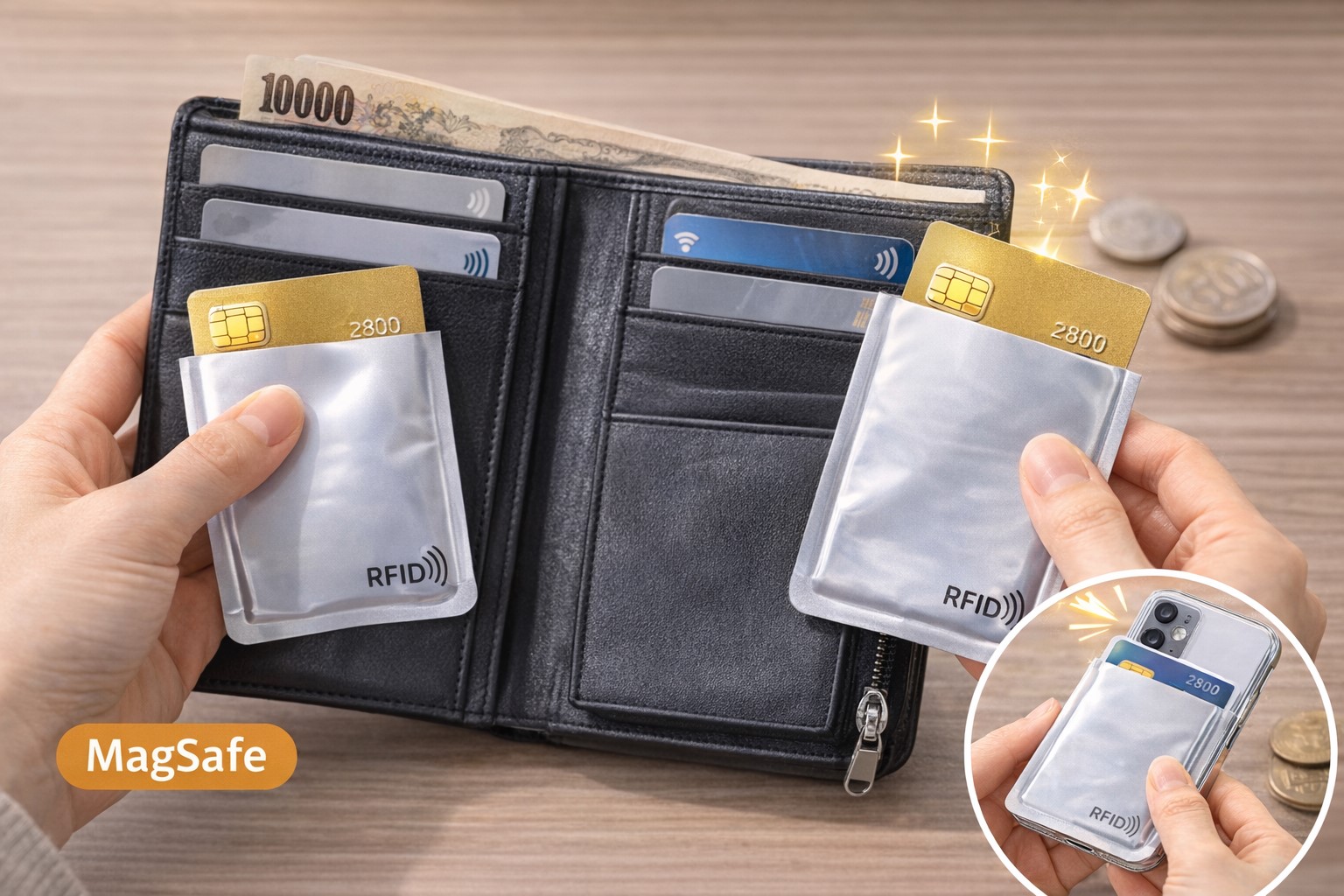 財布内のクレジットカードを保護