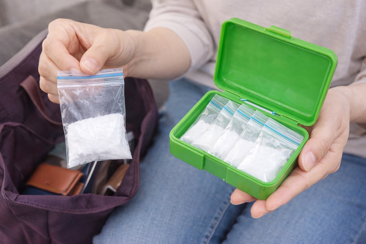 粉末を小分けにして持ち歩くコツ