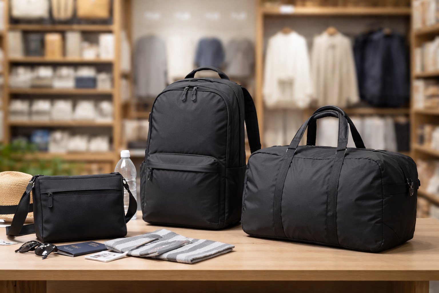 観光のサブバッグも無印で比較