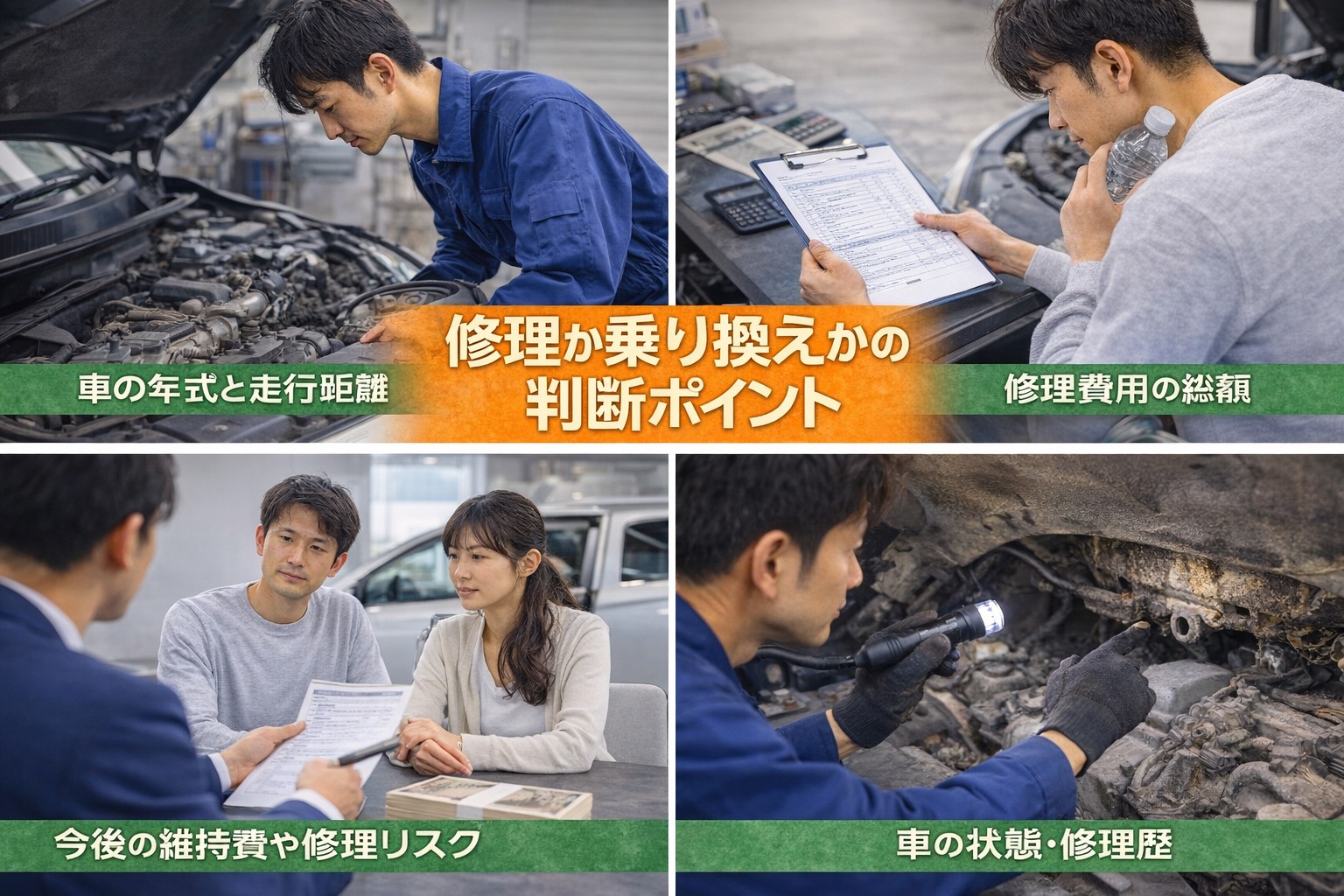 修理か乗り換えかの判断ポイント