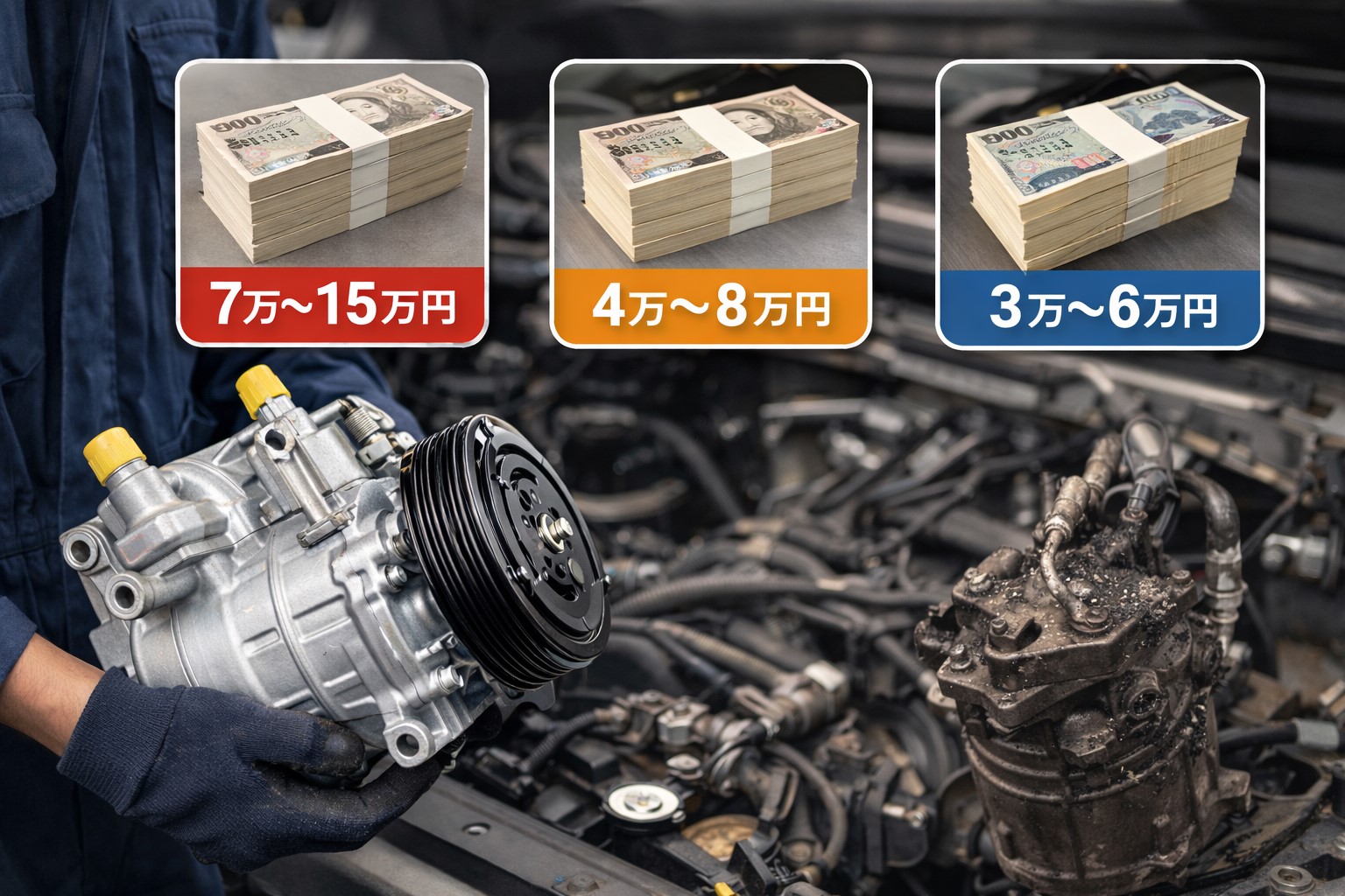 コンプレッサー交換費用の相場目安