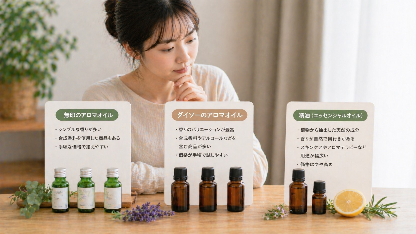 無印や精油との違い比較