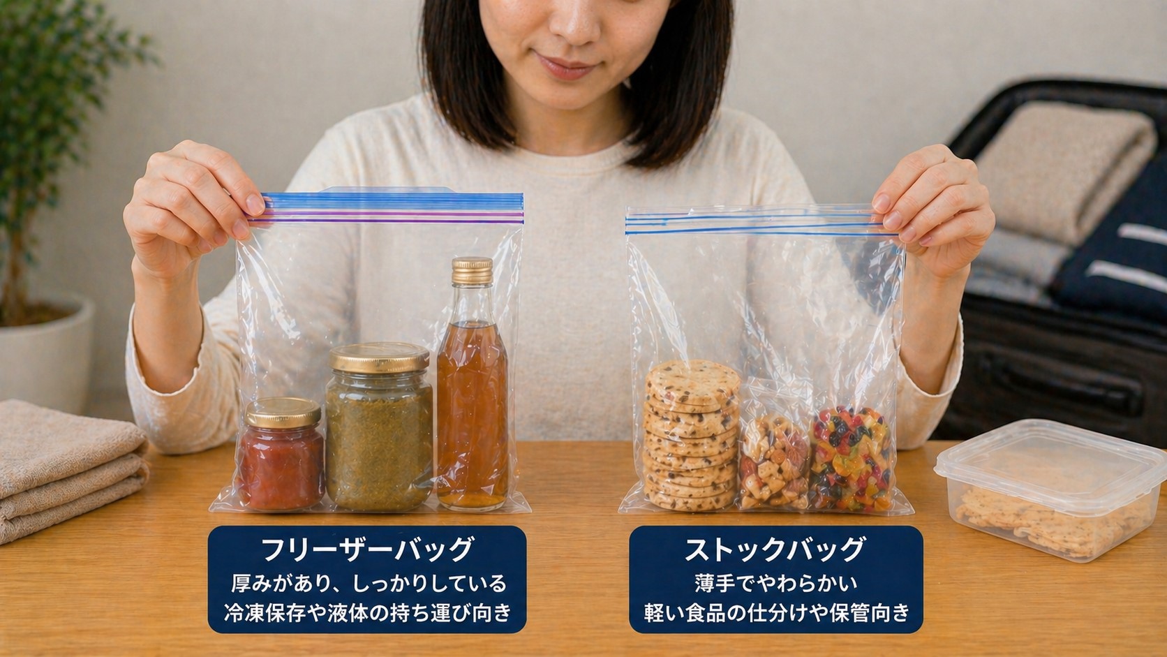 ストックバッグとの違い