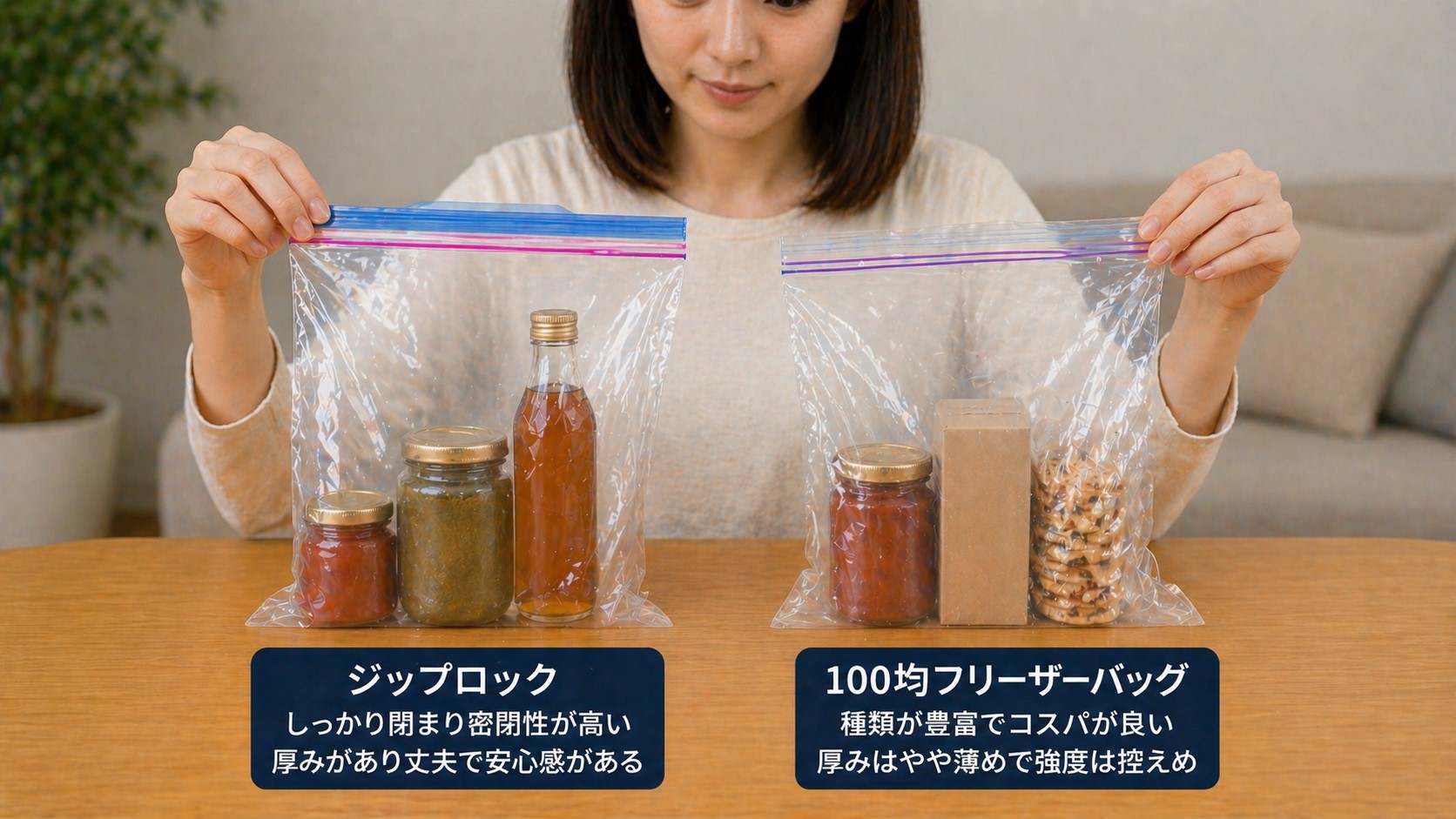 ジップロックとの違い