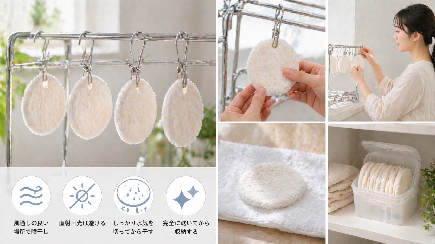 衛生的に保つための乾かし方