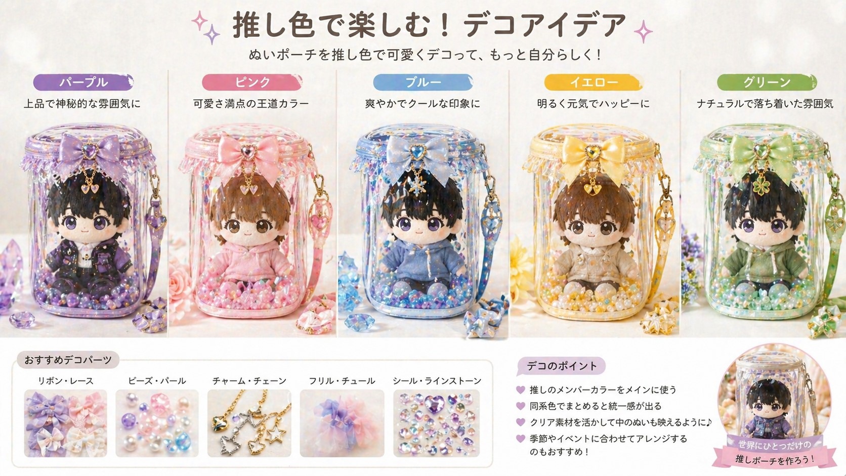 推し色で楽しむデコアイデア