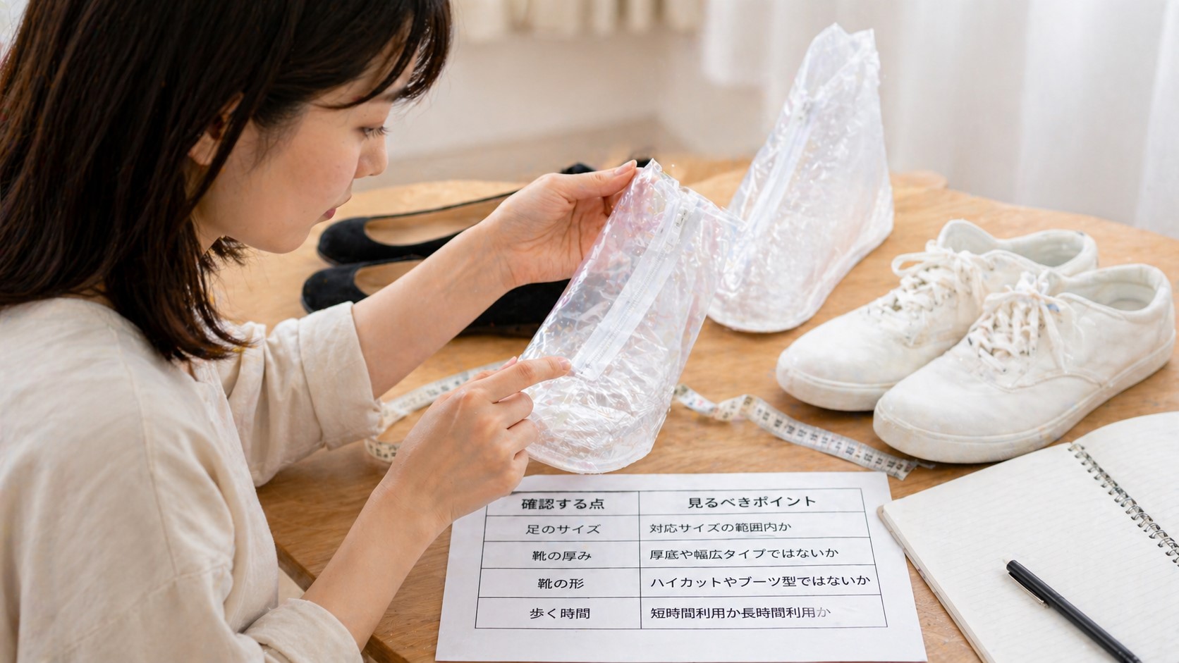 サイズの選択と対応目安