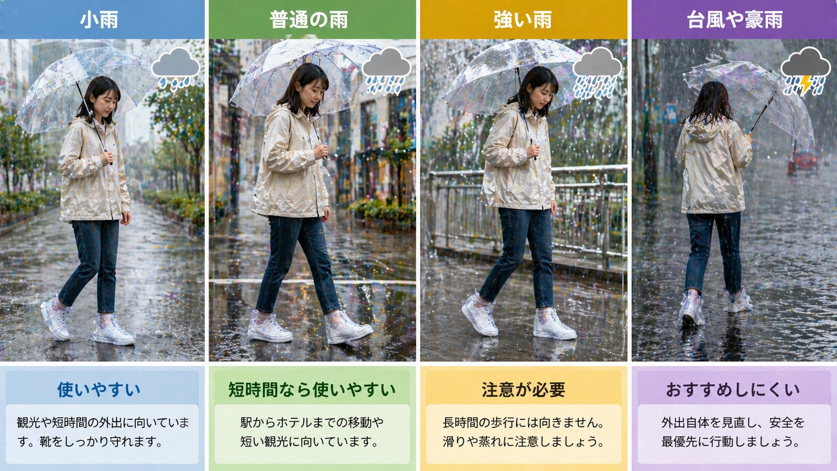 雨量別の使い方