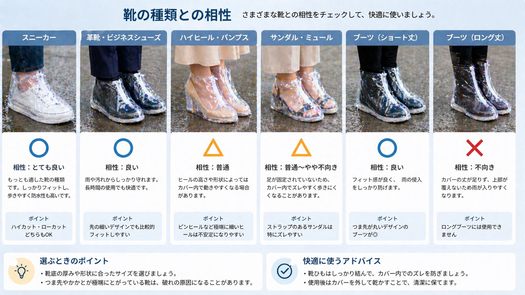 靴の種類との相性