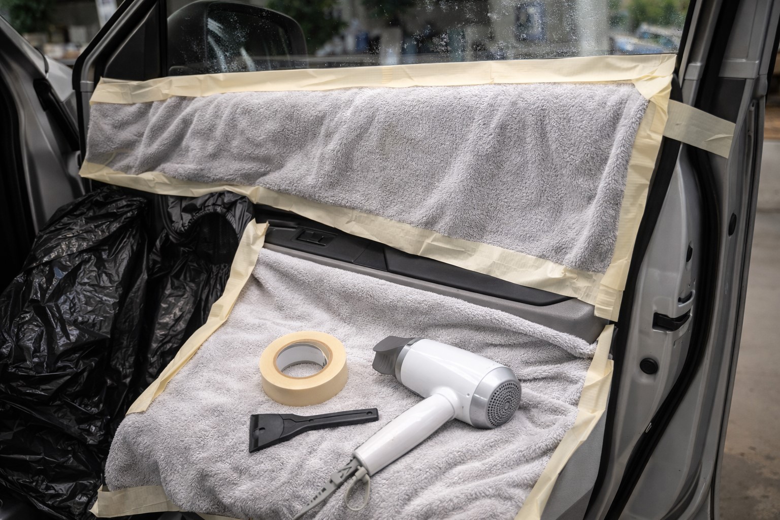 作業前の養生と必要な道具