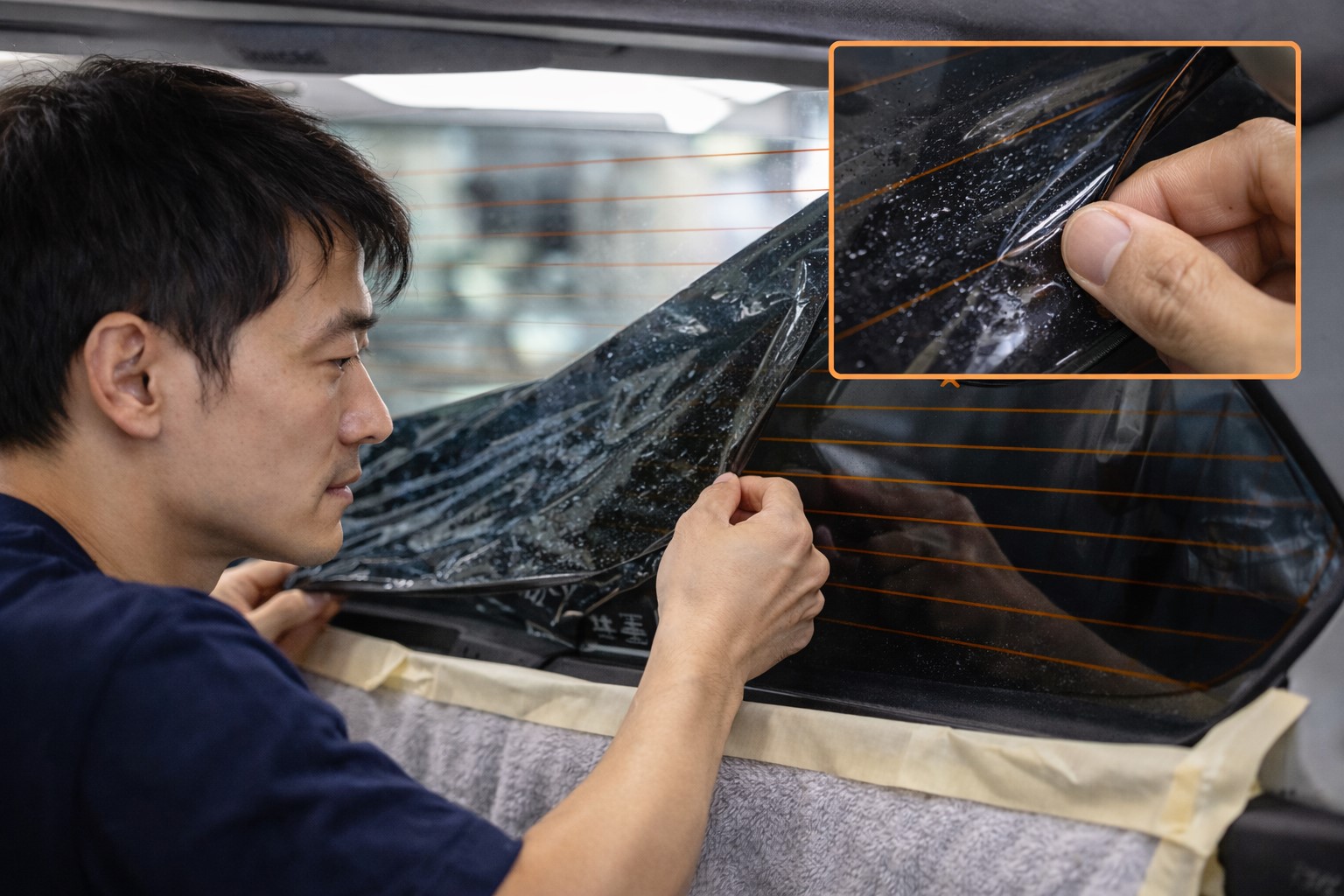 リアガラスの熱線を守る注意点