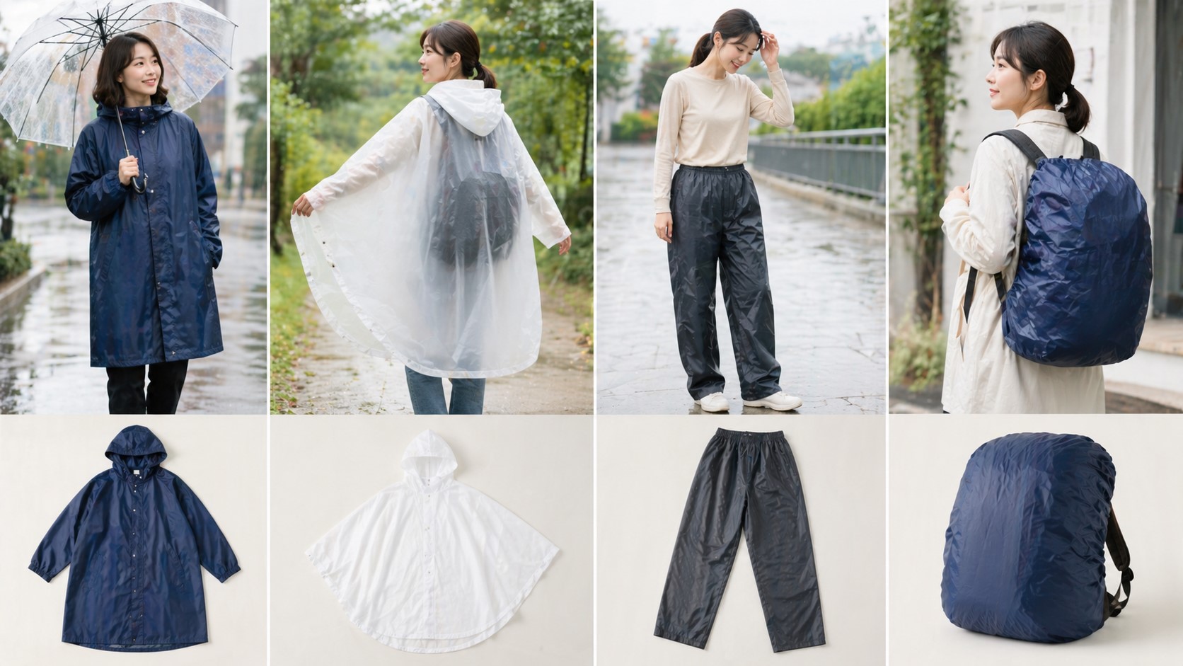レインコートの種類と特徴