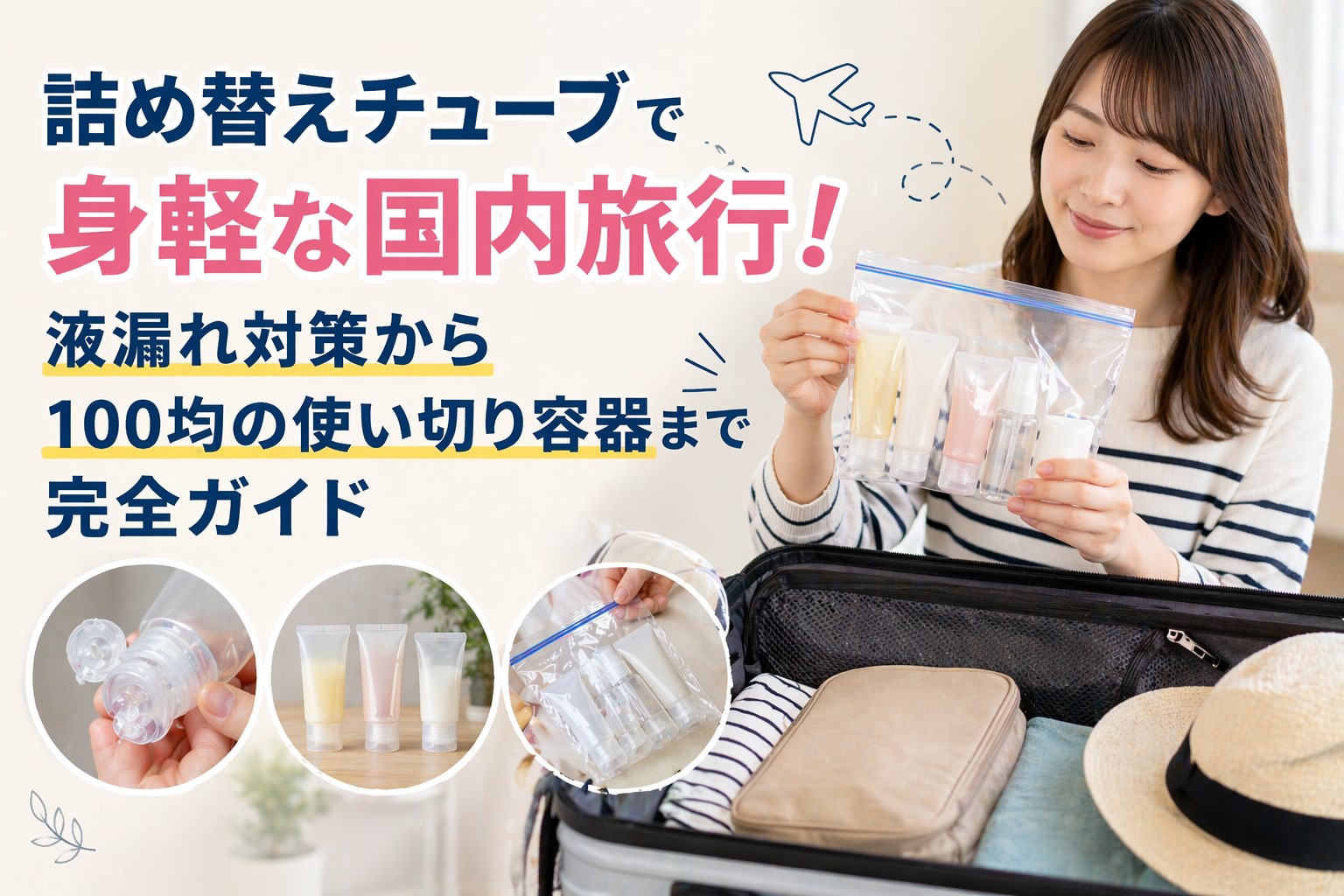 詰め替えチューブで身軽な旅行へ！おすすめ容器と洗い方の完全ガイド