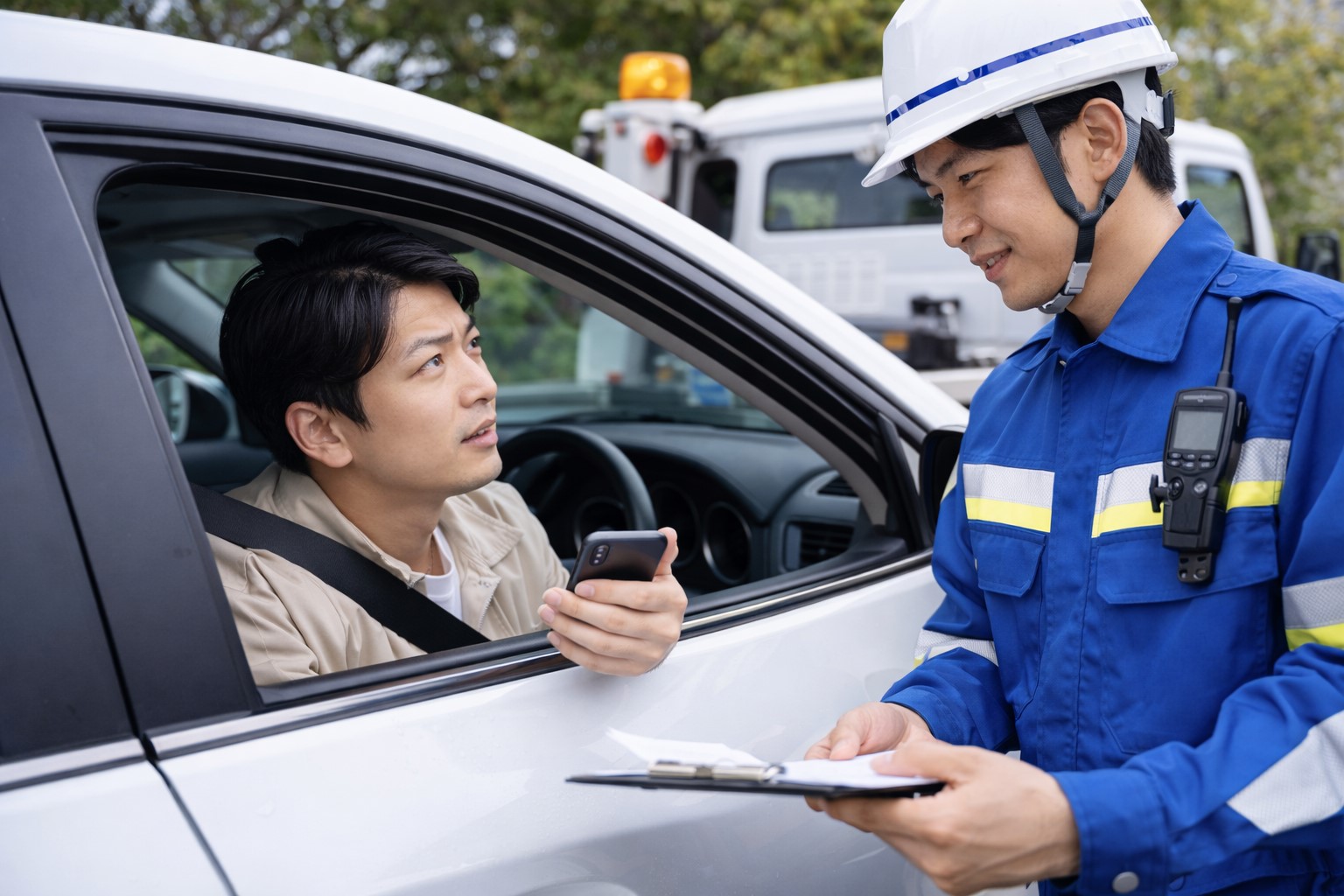 ロードサービスに点検を依頼する