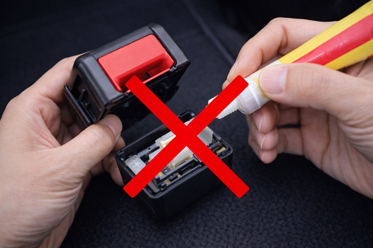 無理な分解や接着剤は避ける