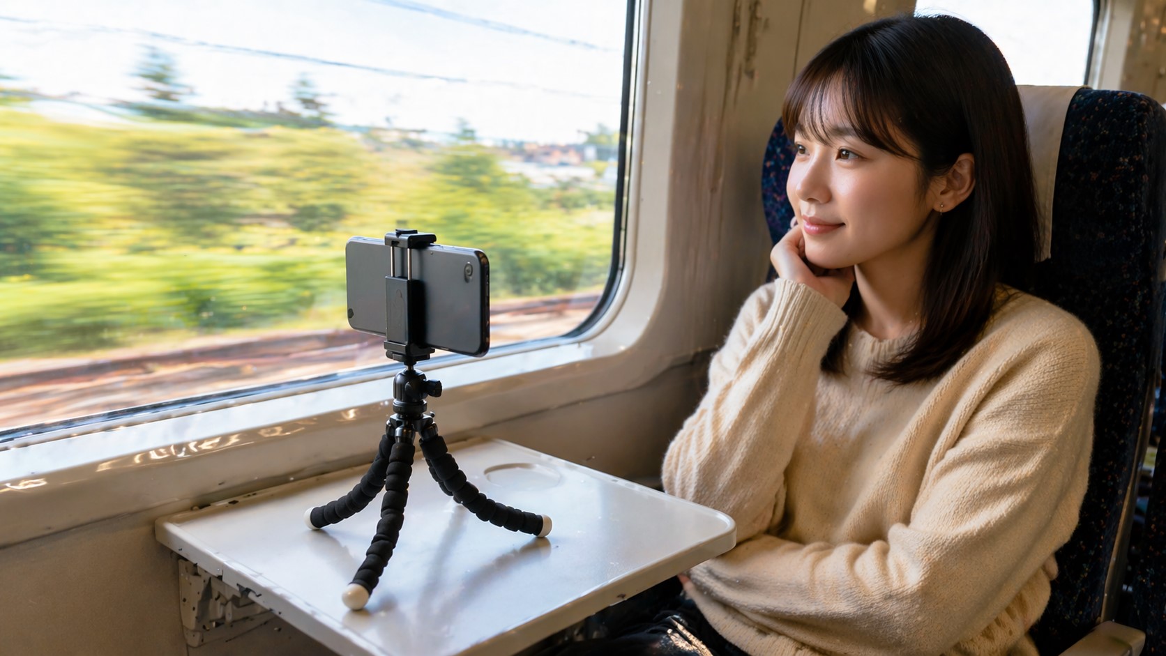 車や電車で便利なフレキシブルタイプ