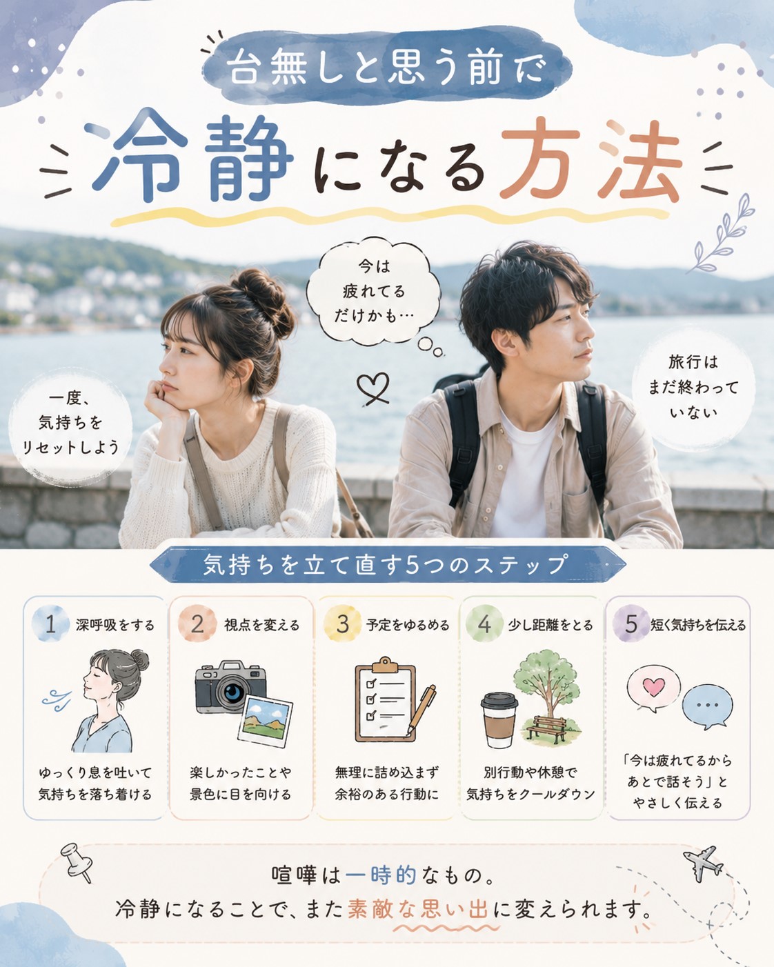 台無しと思う前に冷静になる方法