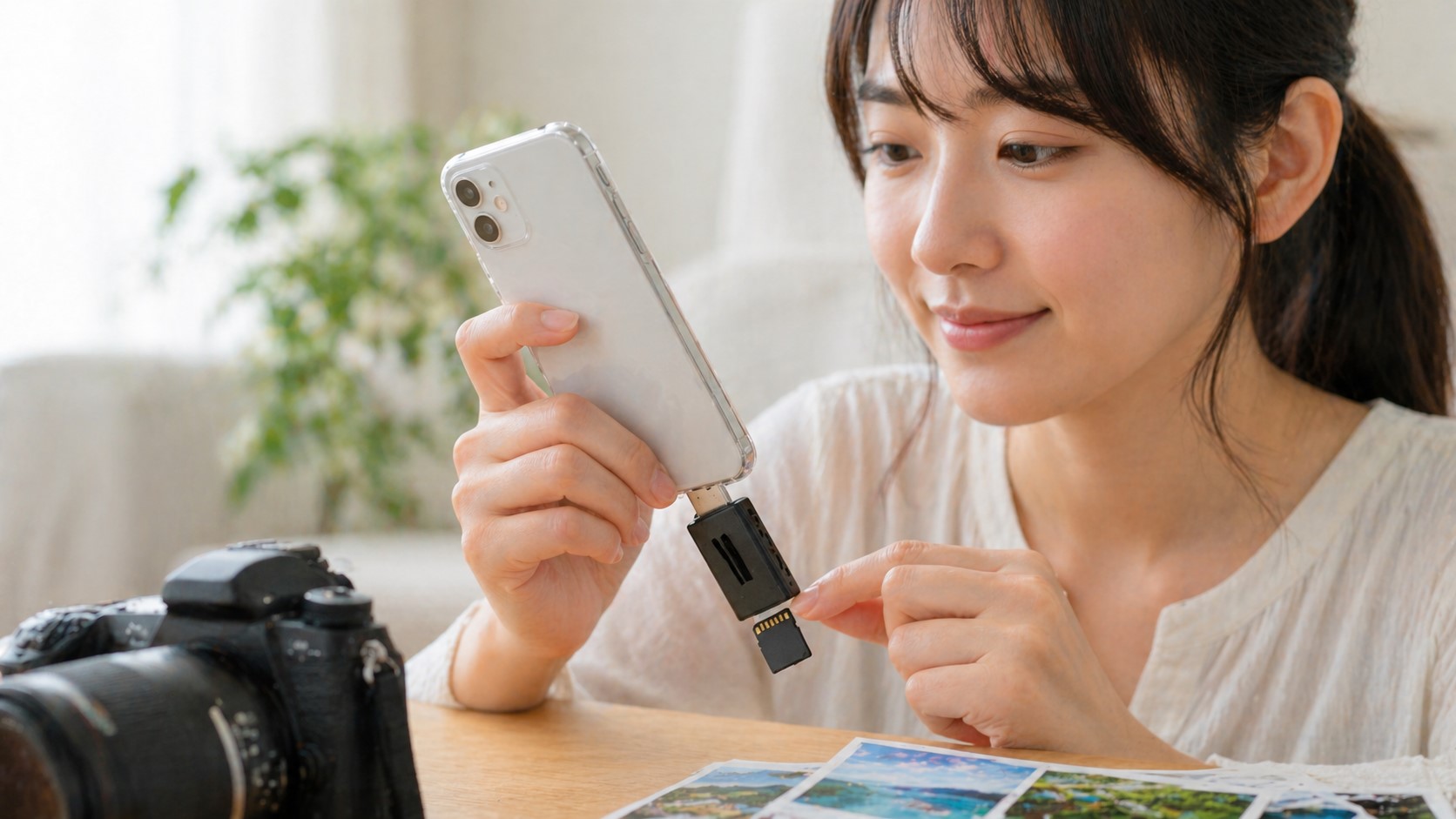 アプリ不要でスマホに直接挿せる