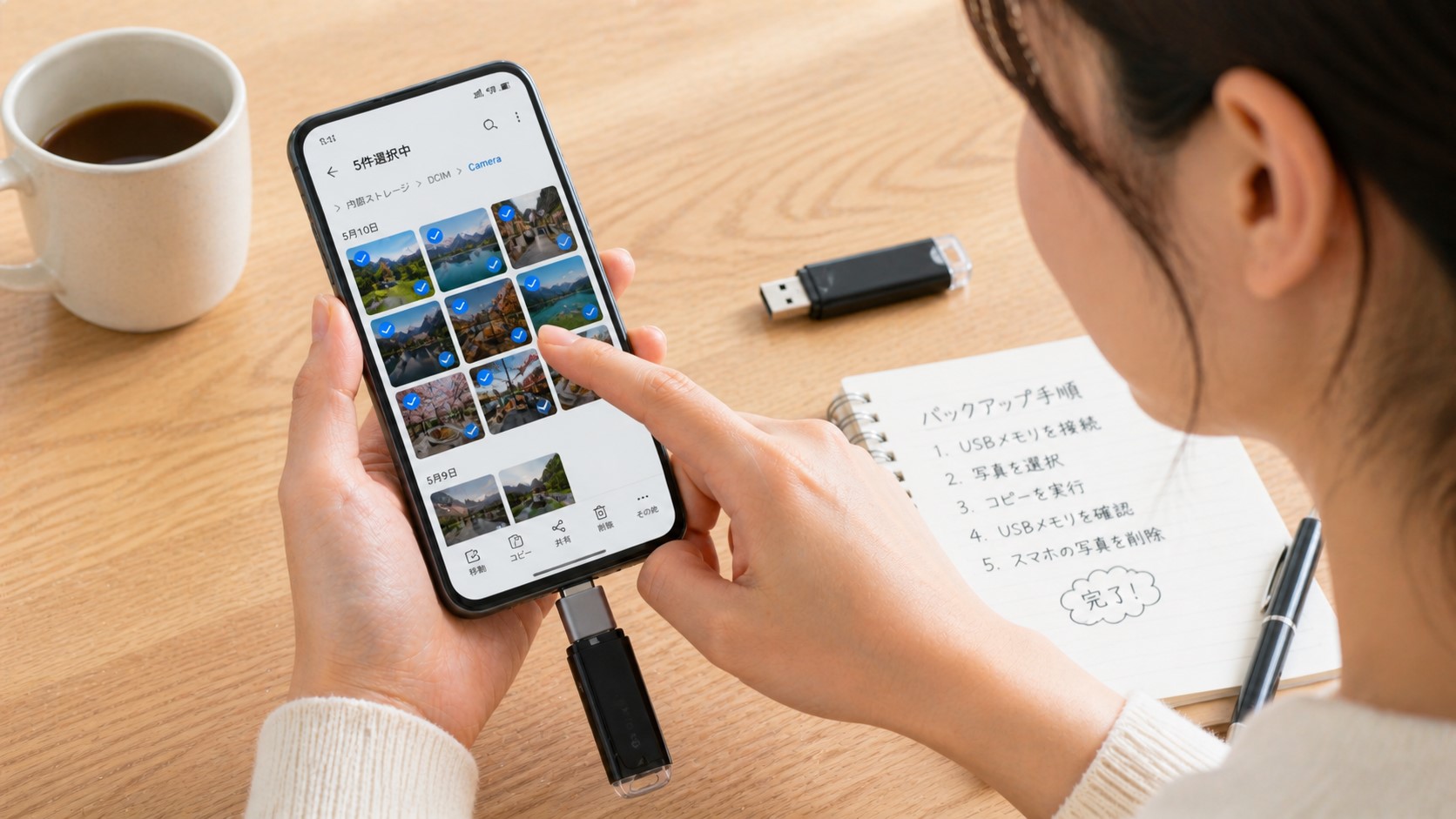 大切な写真のバックアップ手順