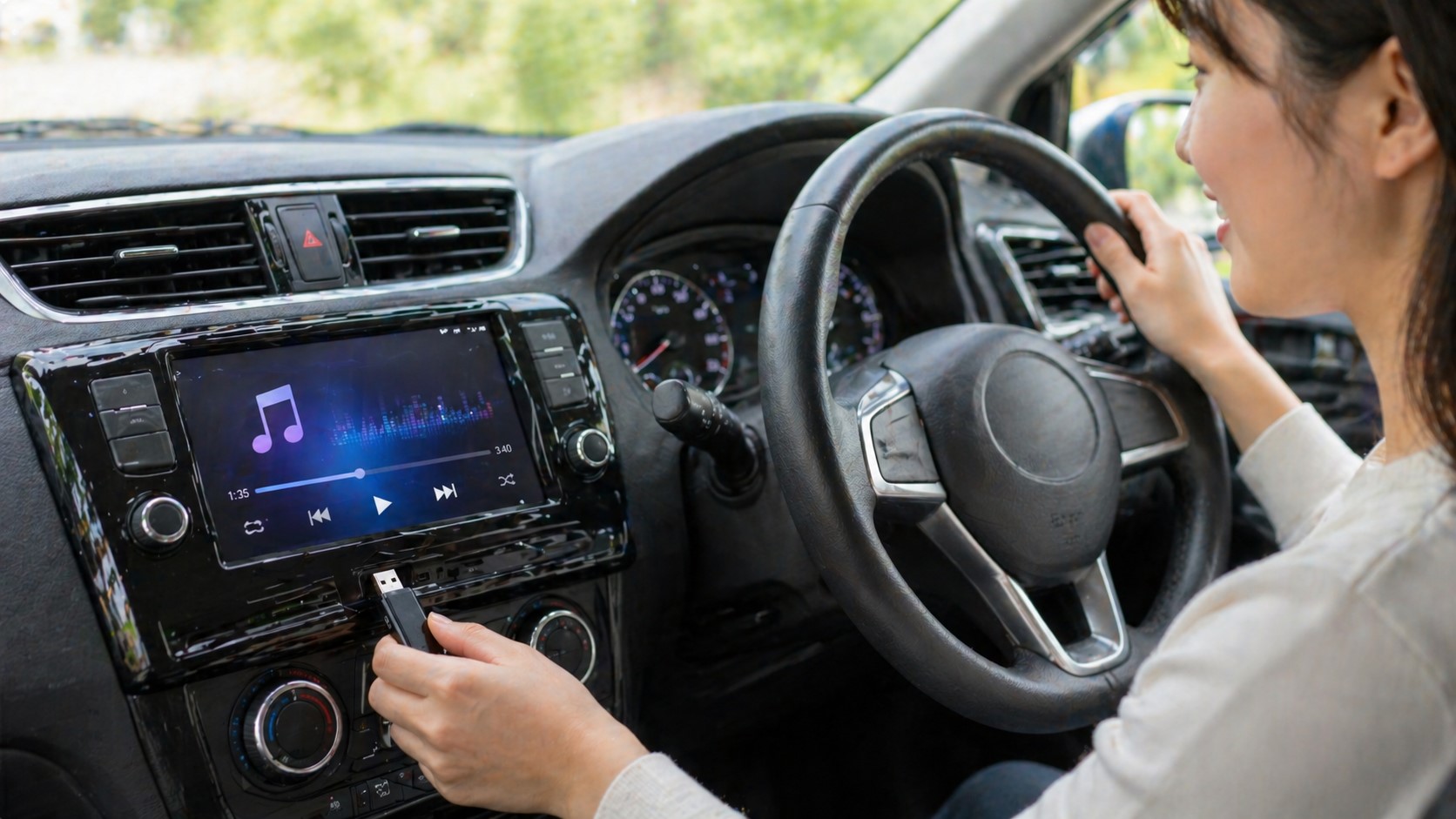 車のオーディオで音楽を再生しよう