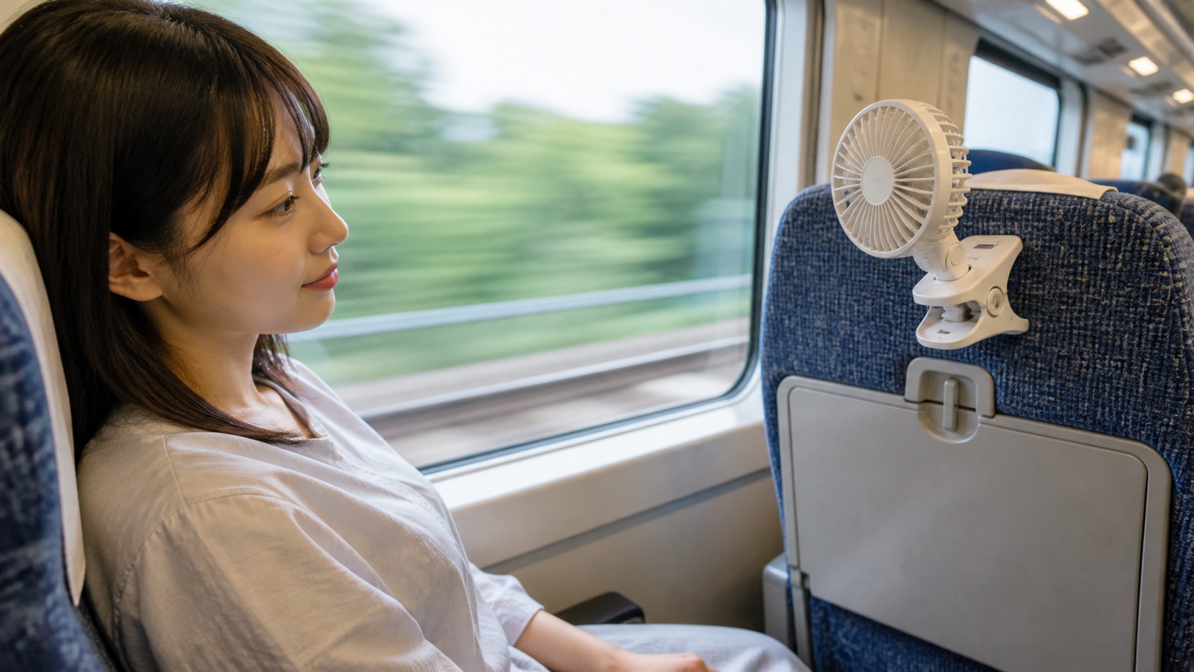 電車やバスで役立つクリップ付きモデル