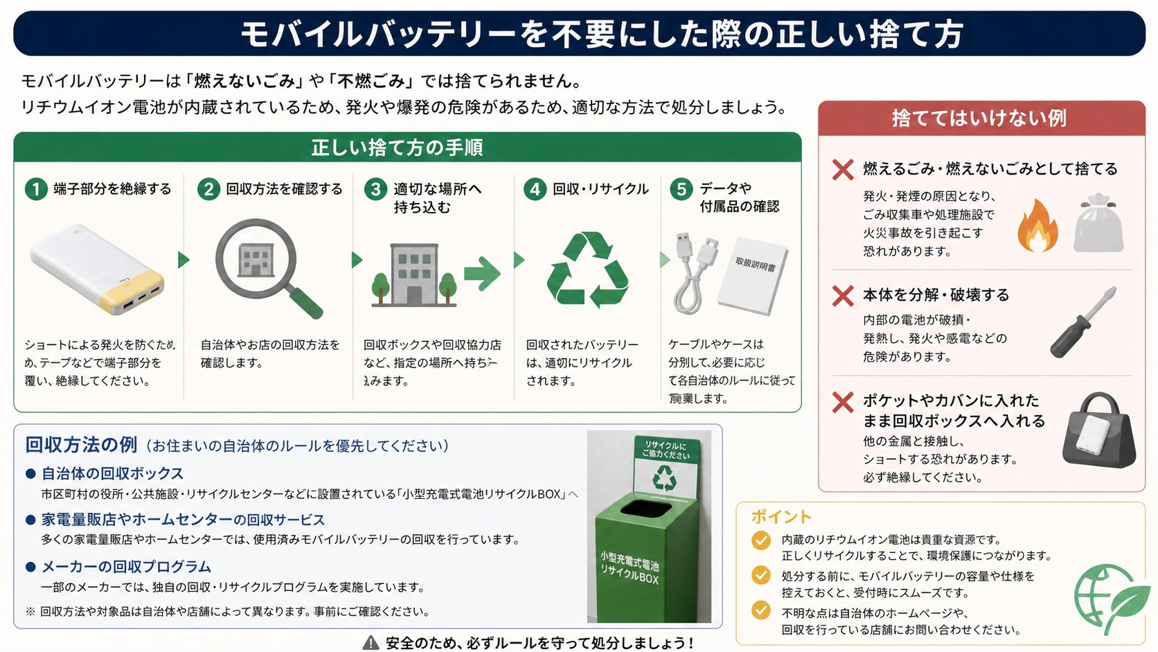 不要になった際の正しい捨て方
