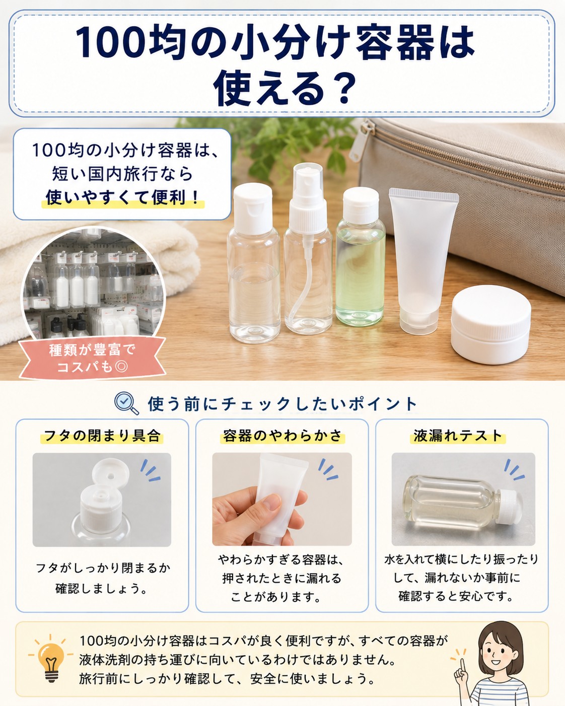 100均の小分け容器は使える?