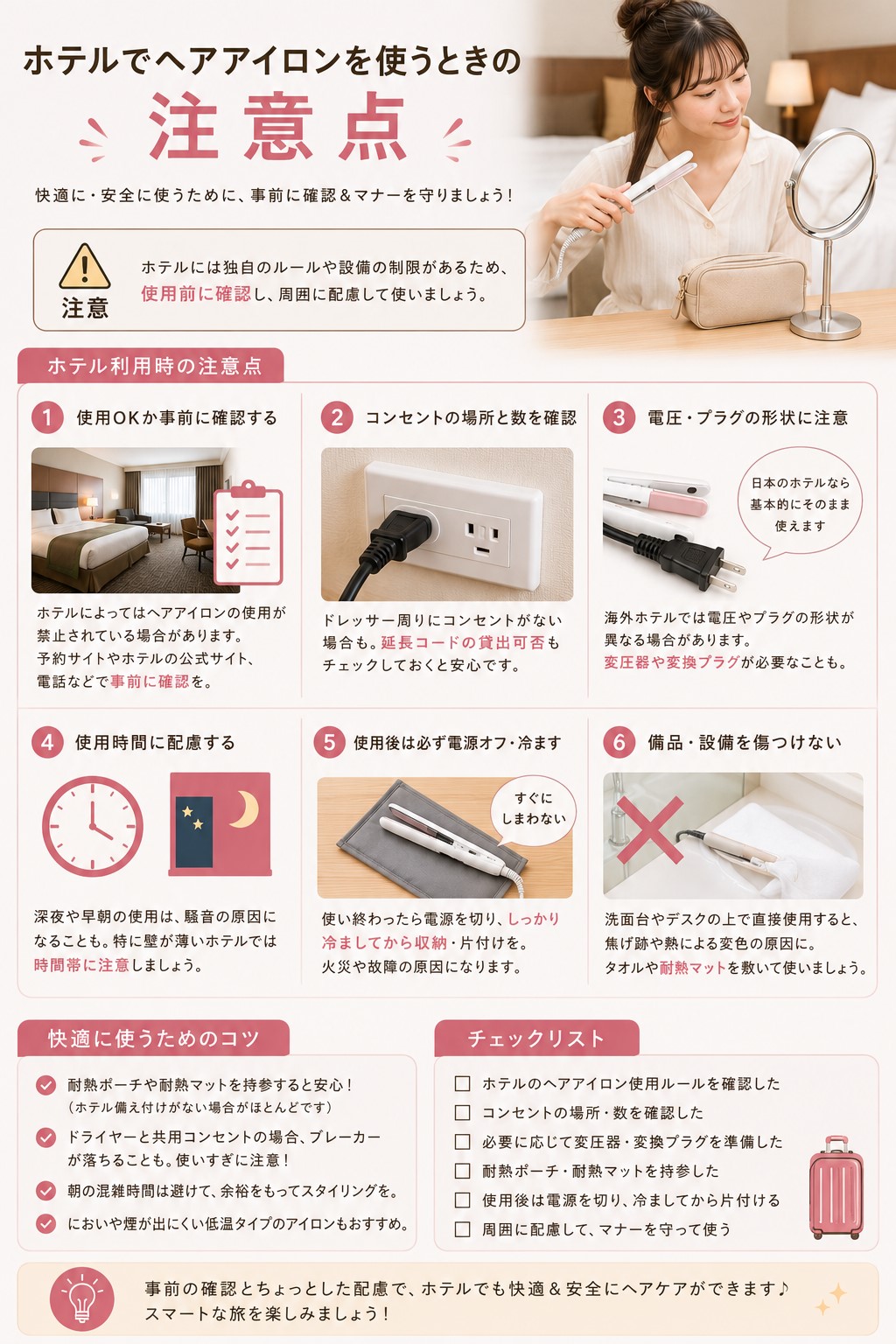 ホテル利用時の注意点