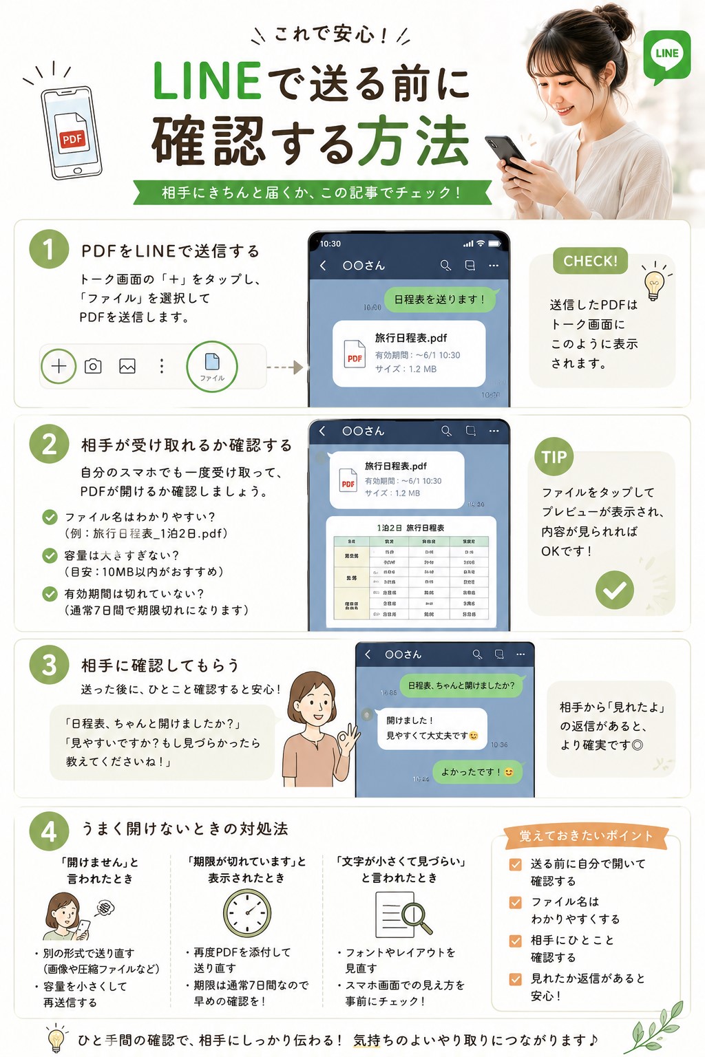 LINEで送る確認方法