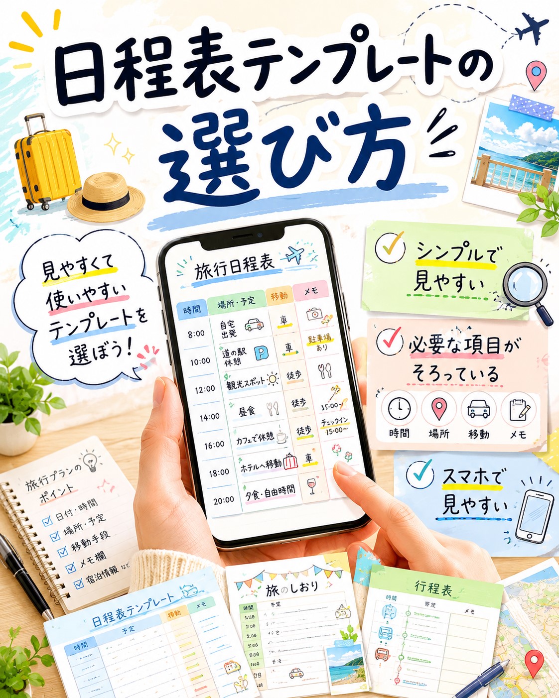 日程表テンプレートの選び方