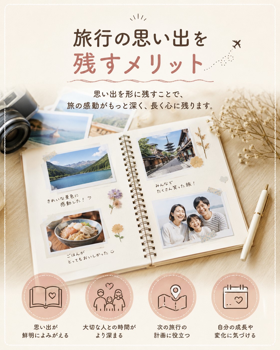旅行の思い出を残すメリット