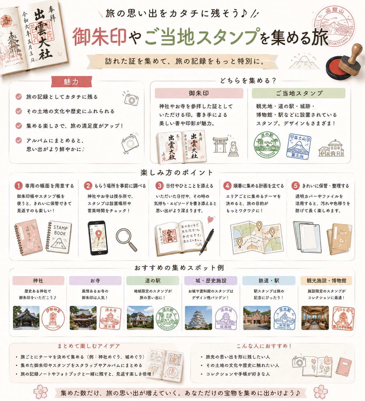 御朱印やご当地スタンプを集める