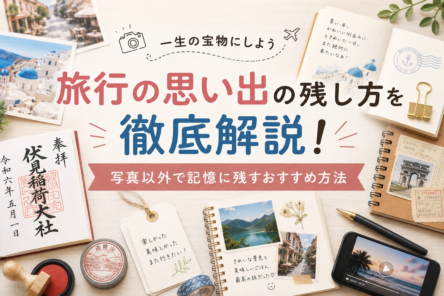 旅行の思い出の残し方を徹底解説！写真以外で記憶に残すおすすめ方法